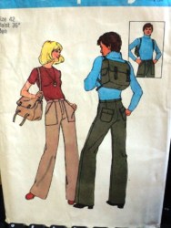 7164 MR. FLARE 70S POCKET PANTS,MESSENGER BAG PATTERN 42